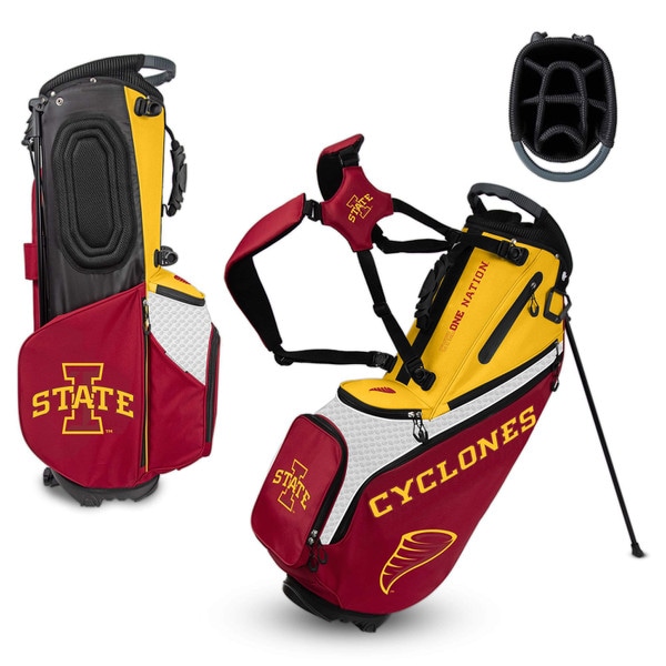 I-State Cyclones Cardinal & Gold Back Nine Stand Golf Bag